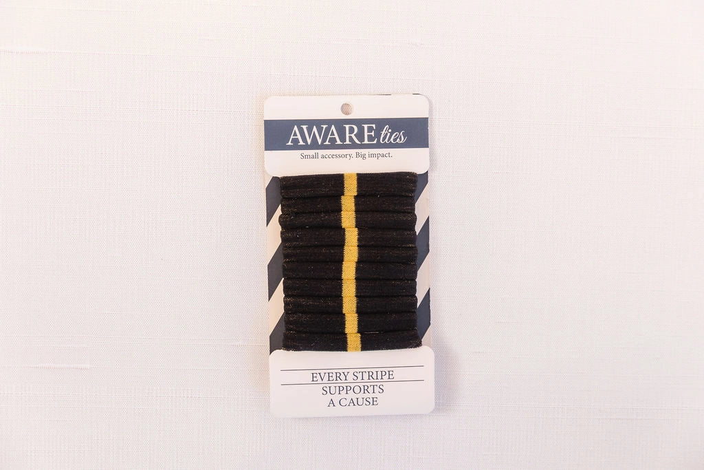 AWAREties Yellow Stripe – Mental Health Awareness