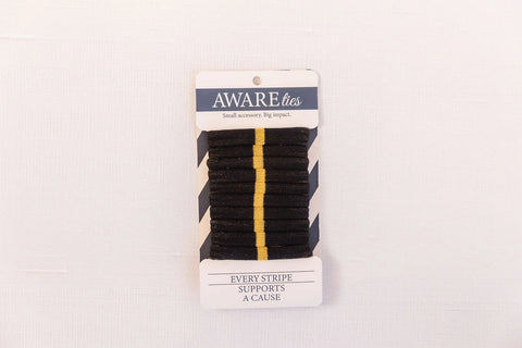 AWAREties Yellow Stripe – Mental Health Awareness