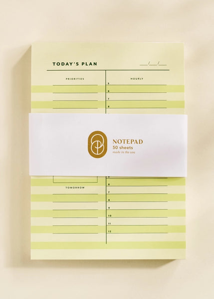 Highlights Yellow Stripe Daily Planner Notepad