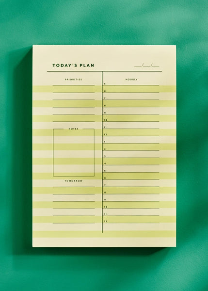 Highlights Yellow Stripe Daily Planner Notepad