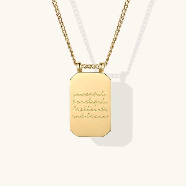 Powerful, Beautiful, Brilliant, and Brave Necklace