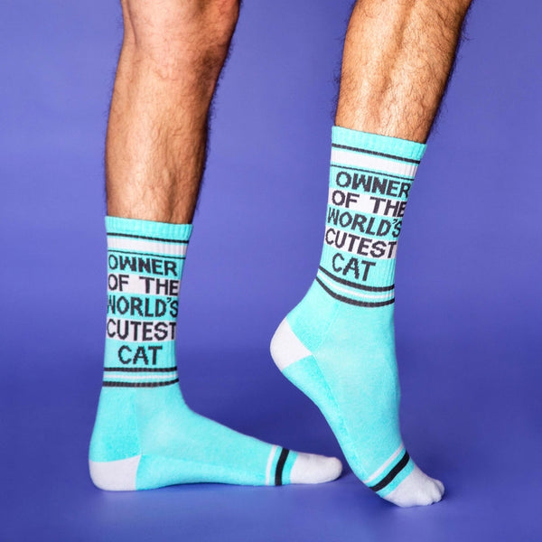 Owner of the World's Cutest Cat Gym Crew Socks