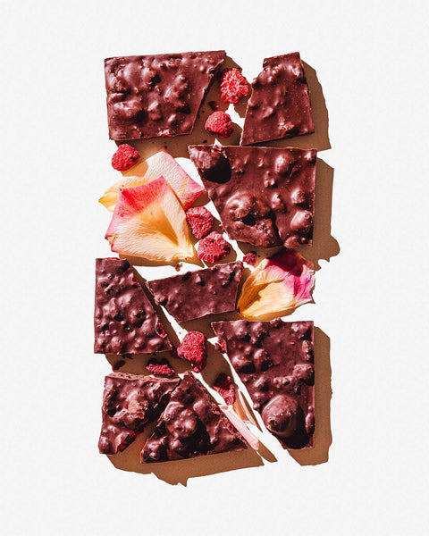 Raspberry Rose Gourmet Dark Chocolate Bar (CANNOT SHIP)