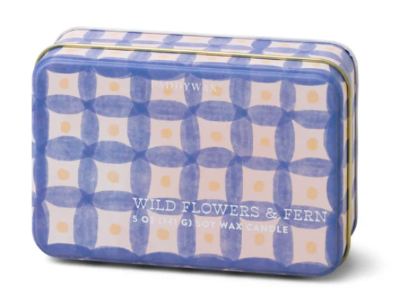 5 oz. Candle Tin - Wild Flowers & Fern