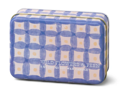 5 oz. Candle Tin - Wild Flowers & Fern