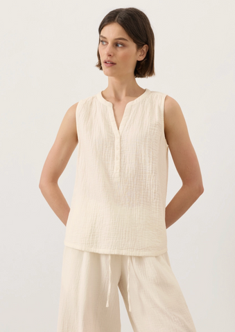 Henley Tank -- Cream