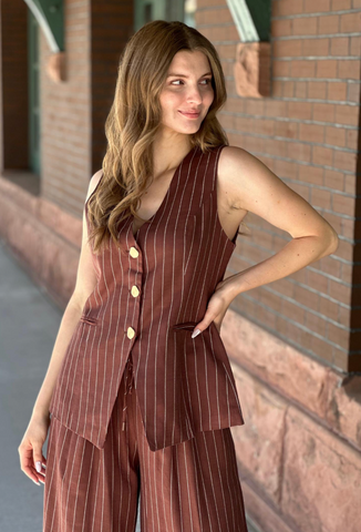 Leela Vest -- Brown