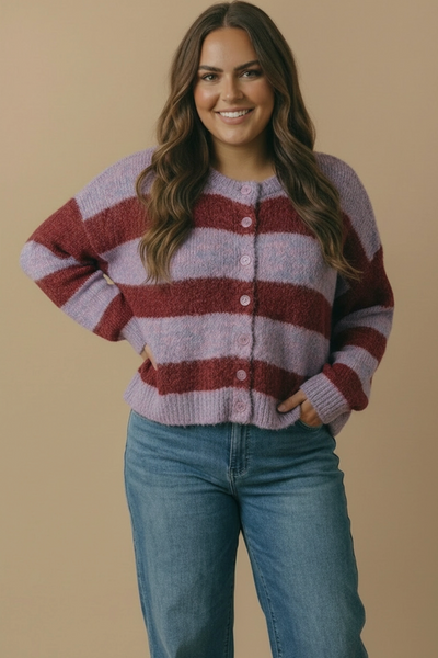 Meg Cardigan -- Burgundy