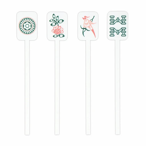 Acrylic Stir Sticks - Mahjong Tiles