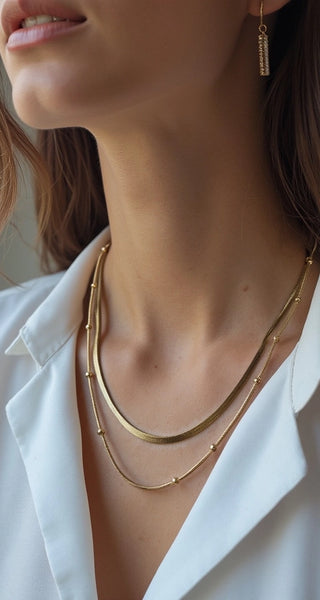 Gold Layered Satellite Necklace