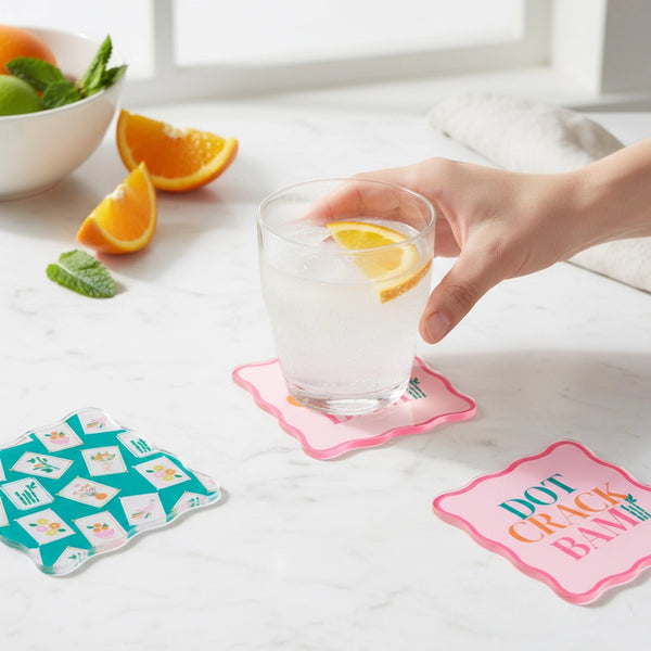 Table Talk Acrylic Coaster Set