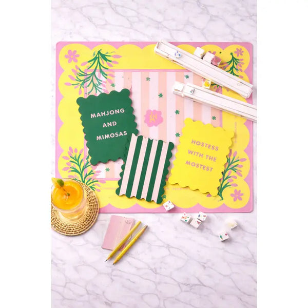 Palm Springs Yellow Mahjong Shufflers - Set of 2