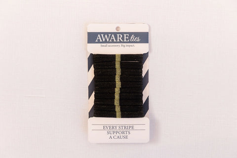 AWAREties Green Stripe – Animal Rescue & Welfare