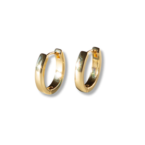 Gold Oval Hoop Earrings