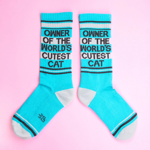 Owner of the World's Cutest Cat Gym Crew Socks