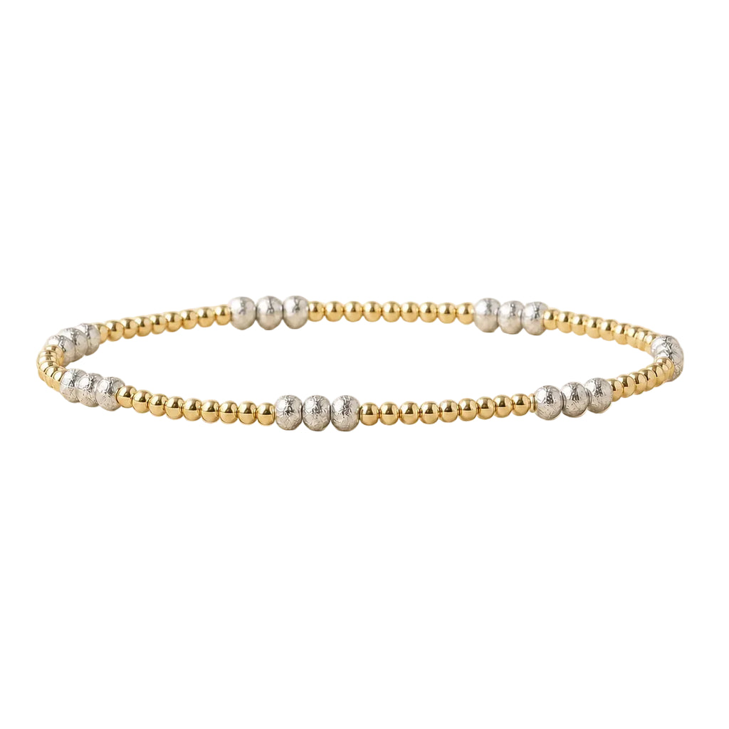 Mixed Metals Beaded Bracelet - Trio