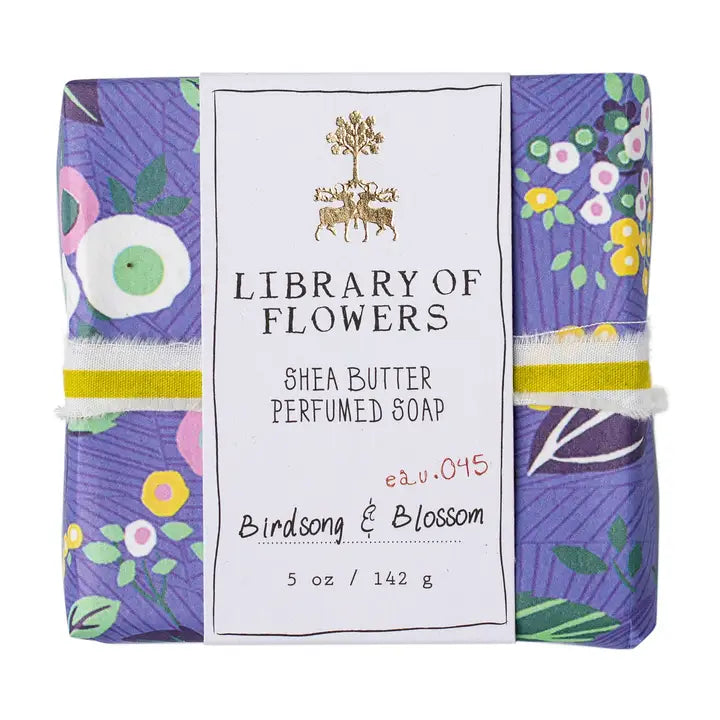 Periwinkle Floral Square Soap