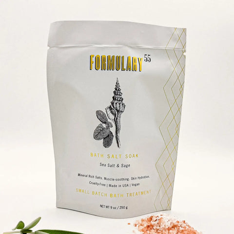 Sea Salt & Sage Bath Salt Soak - 9oz Single Use