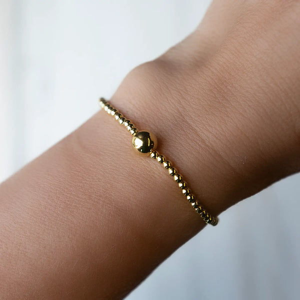 Gold Beaded Bracelet - Uno